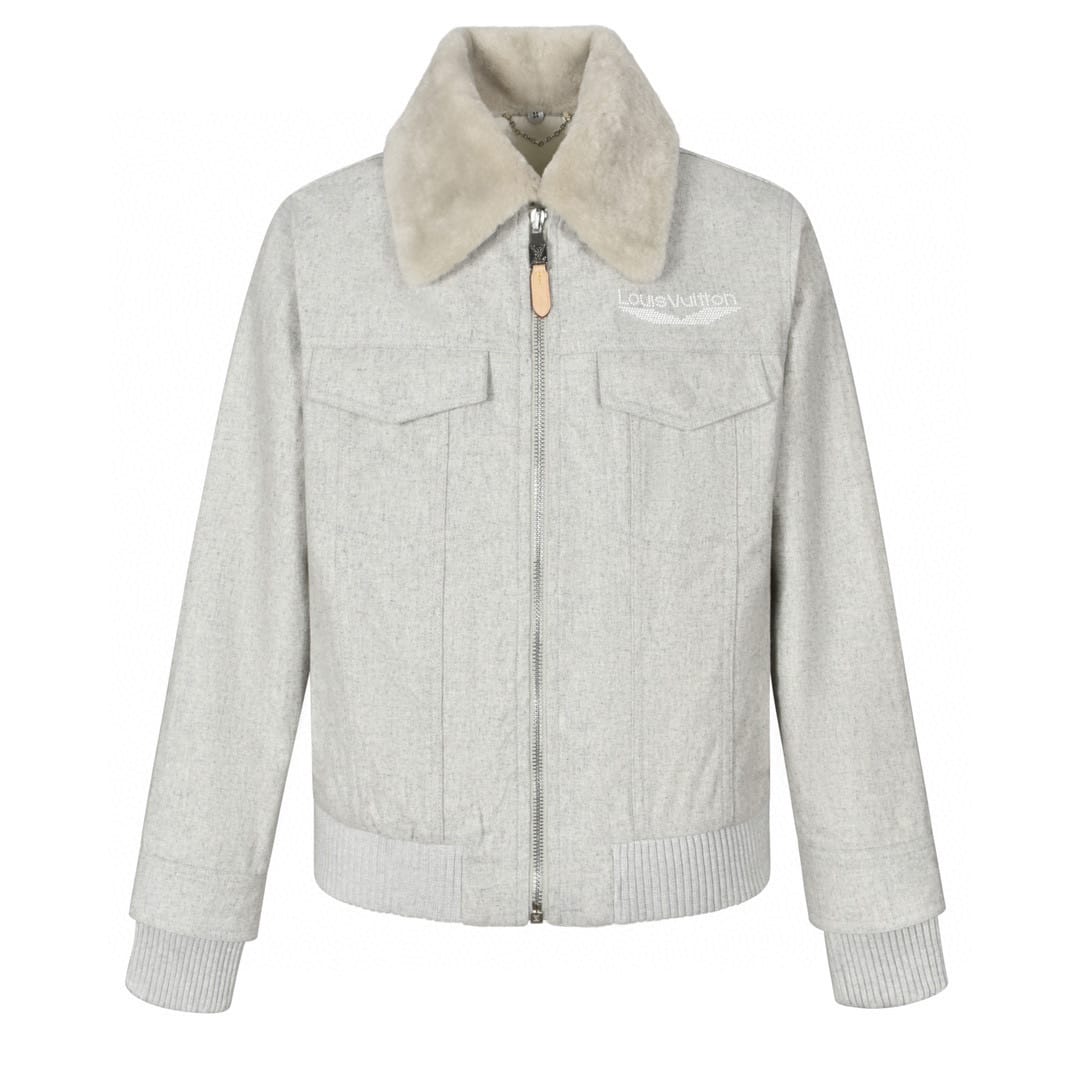 Louis Vuitton  Wool Blouson With Shearling Collar for men