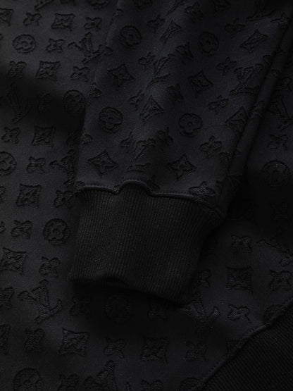 Louis Vuitton Monogram Embellished Wool Evening Crewneck for men