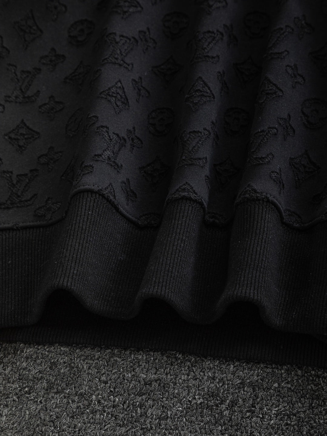 Louis Vuitton Monogram Embellished Wool Evening Crewneck for men