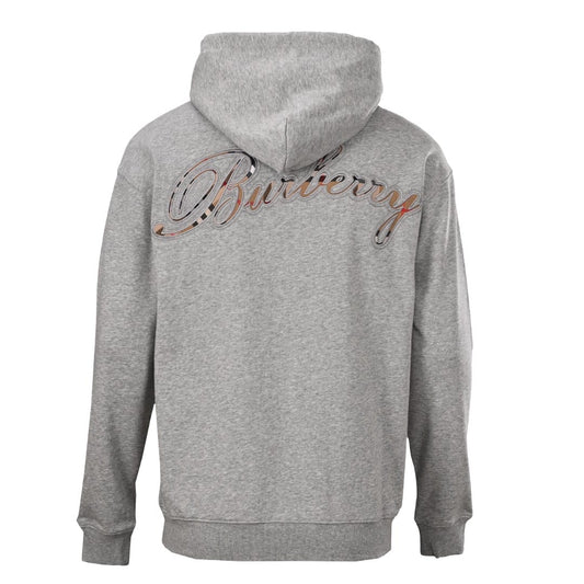 Burberry  Check Cursive Logo Cotton Zip Hoodie for men