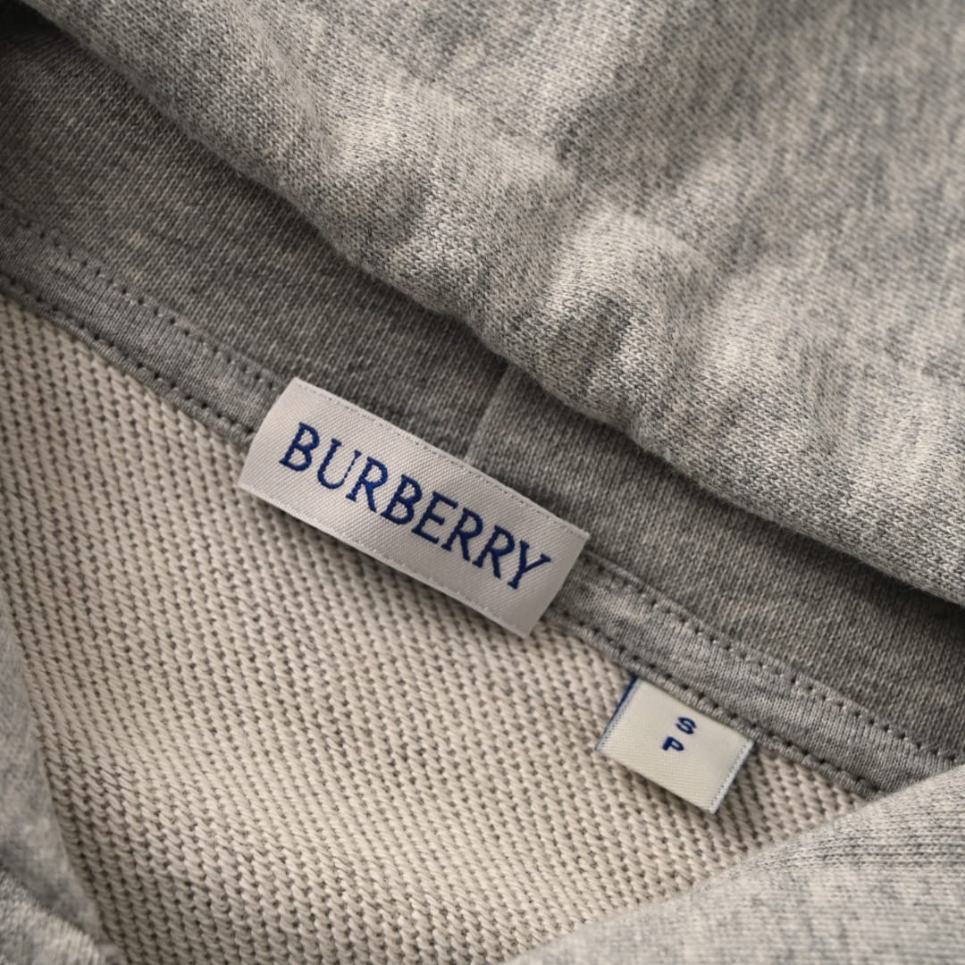 Burberry  Check Cursive Logo Cotton Zip Hoodie for men