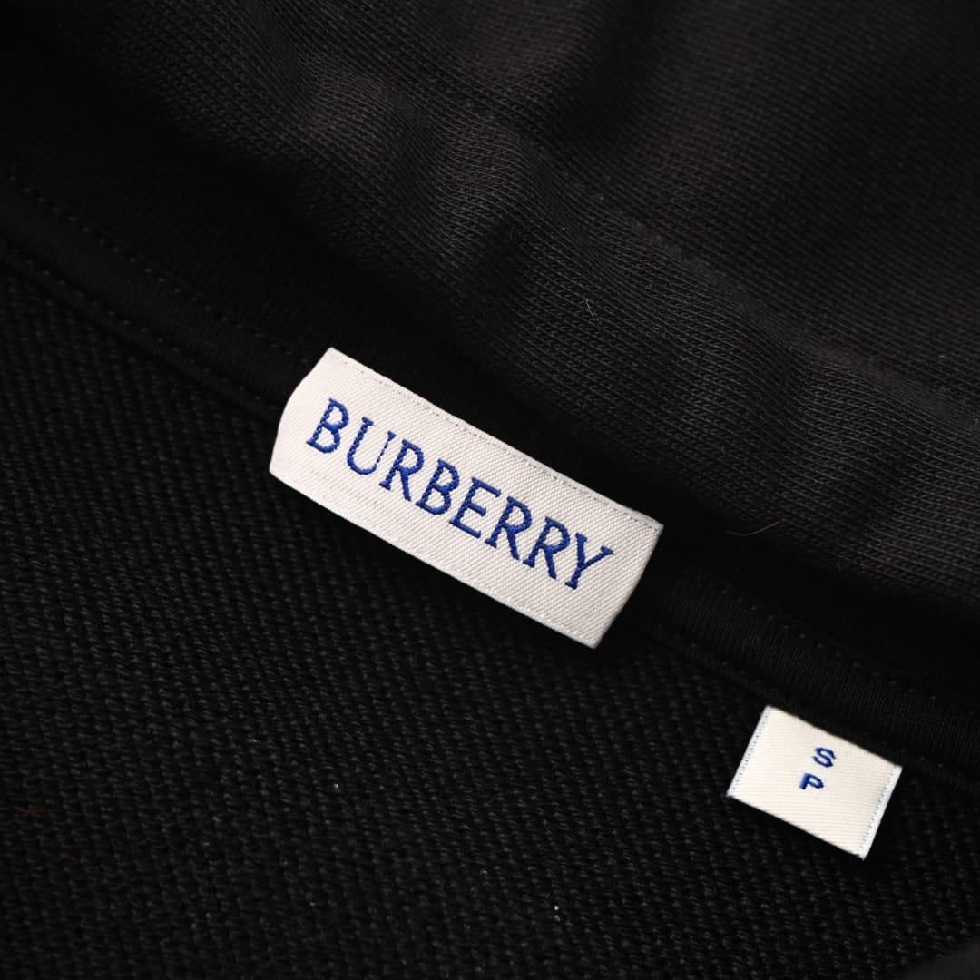 Burberry  Check Cursive Logo Cotton Zip Hoodie for men