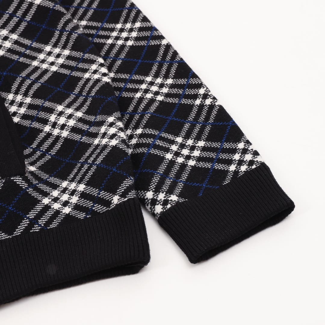 Burberry  Check Wool Blend Bomber Jacket for men