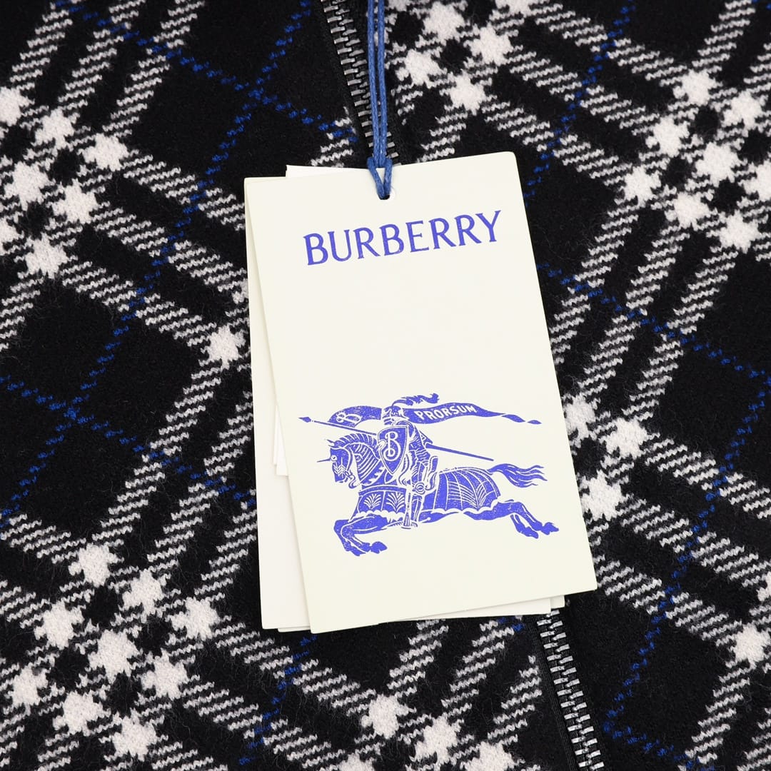 Burberry  Check Wool Blend Bomber Jacket for men
