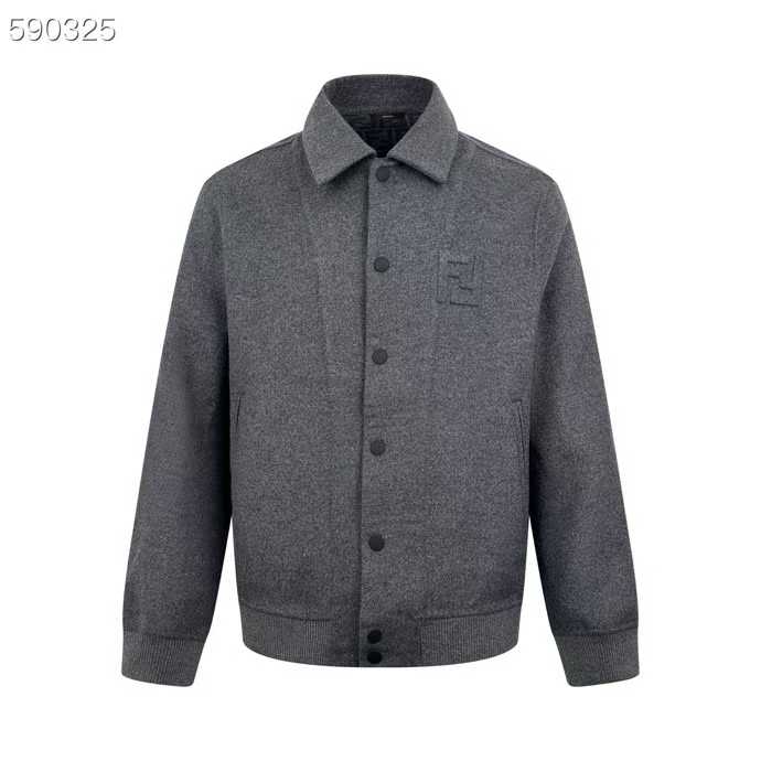 Fendi  Double wool jacket with FF detail for men