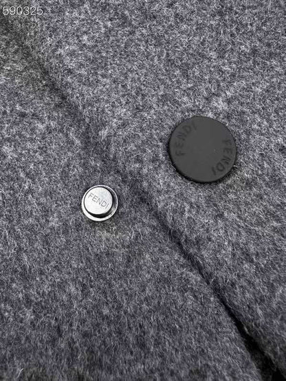 Fendi  Double wool jacket with FF detail for men