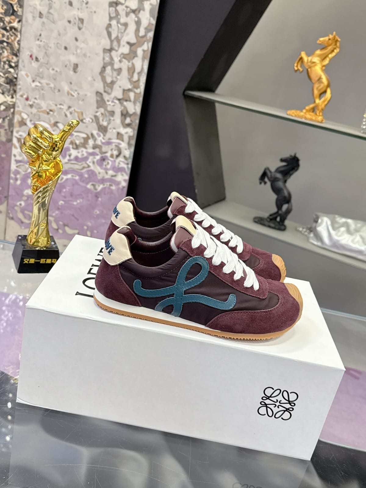 Loewe Ballet Runner 2.0 in nylon and calfskin for women