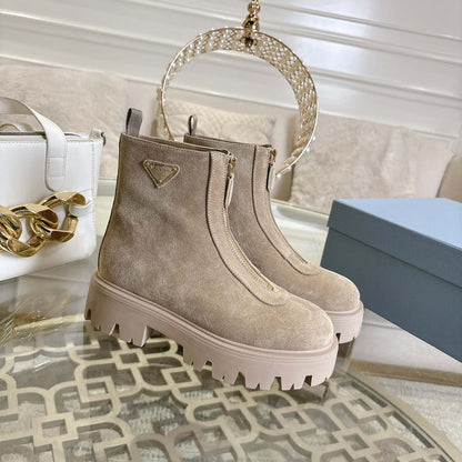 Prada  Suede booties with zip for women