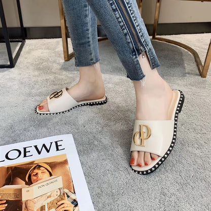 Dior Sandals Sliders in White for women
