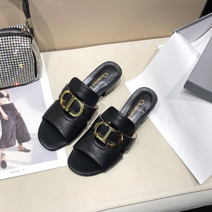 Dior Montaigne sandals Black for women