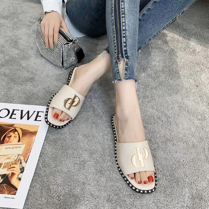 Dior Sandals Sliders in White for women
