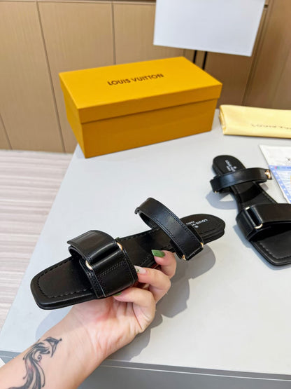 Louis Vuitton Lambskin Slides for women