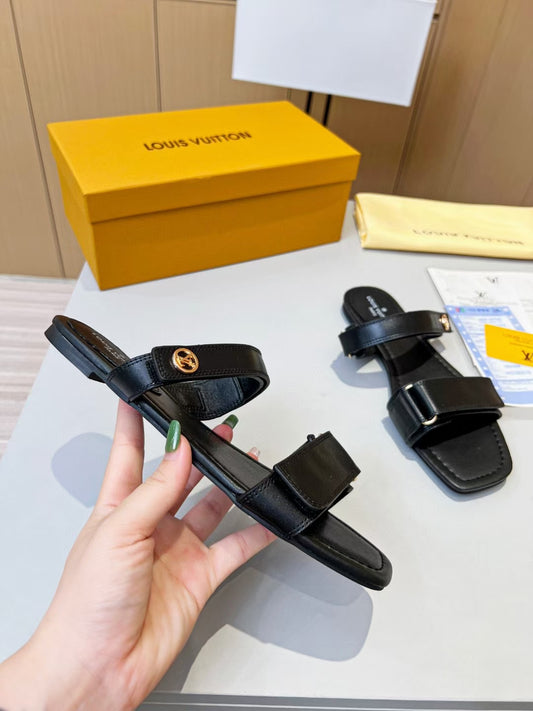 Louis Vuitton Lambskin Slides for women